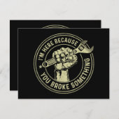 Ich bin hier, weil du etwas kaputtgemacht hast, Me (Vorne/Hinten)