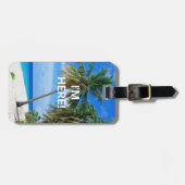 ICH BIN HIER! White Sand Beach Palms, Kontaktinfor Gepäckanhänger (Vorderseite horizontal)