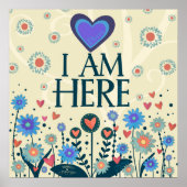 Ich bin hier Zitat Abonnent Collab Inspirivity Poster (Vorne)