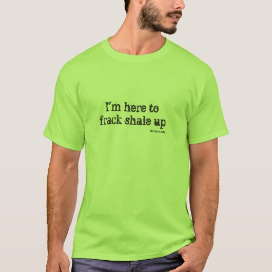 Ich bin hier zu Frack Schiefer oben T-Shirt (Vorderseite)
