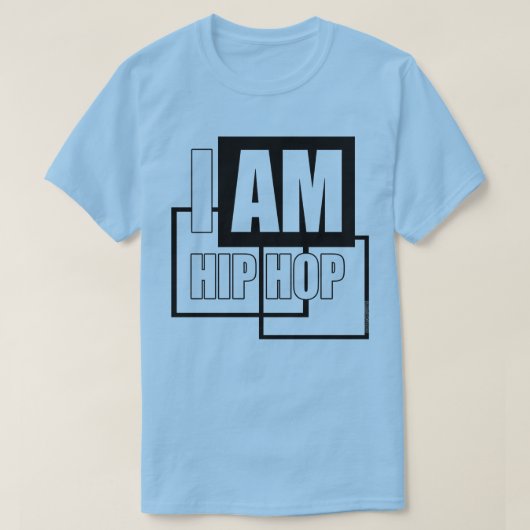 ICH BIN HIP HOCK - SCHWARZER BLOCK T-Shirt (Design vorne)