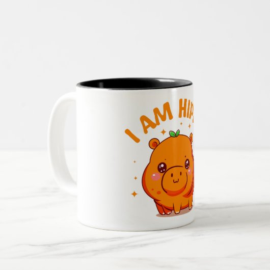 Ich bin Hippo - Funny Hippo Zweifarbige Tasse (Vorderseite Links)