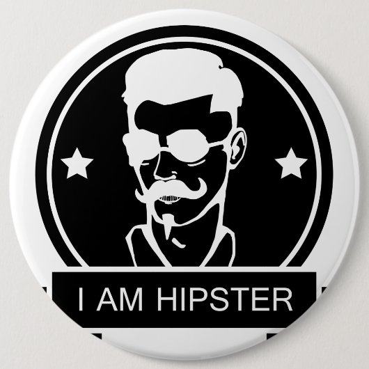 Ich bin Hipster Button (Vorderseite)
