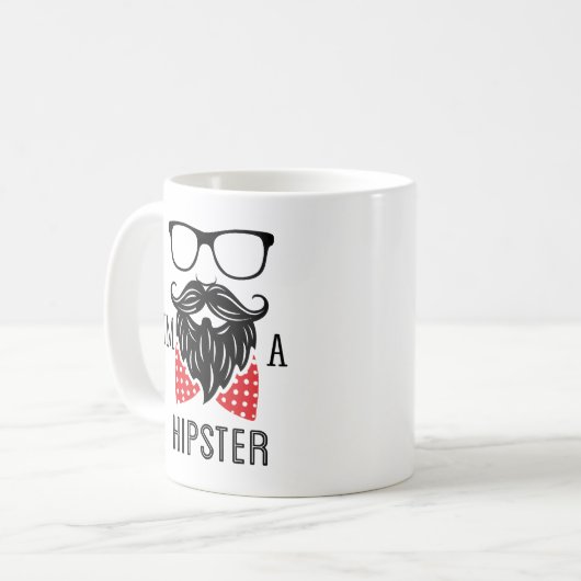 Ich bin Hipster Kaffeetasse (Vorderseite Links)