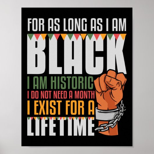 Ich bin historisch existent Lebenszeit Afroamerika Poster (Vorne)