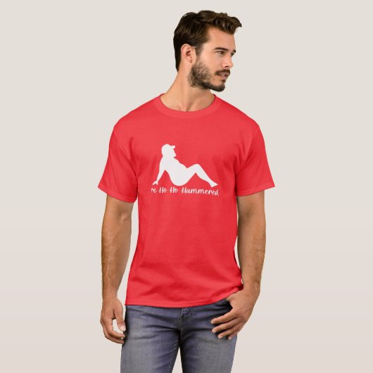 Ich bin Ho Ho Hammered Funny Party Drinking Joke P T-Shirt (Vorne ganz)