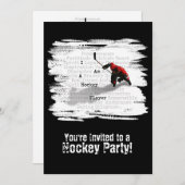 Ich bin Hockey-Player-Party Einladung (Vorne/Hinten)