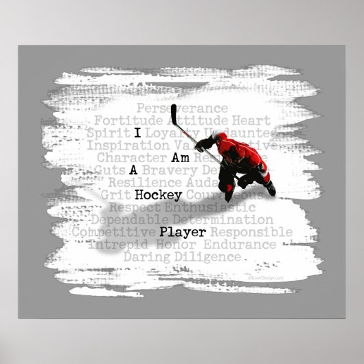 Ich bin Hockey Player Prints and Poster (Vorne)