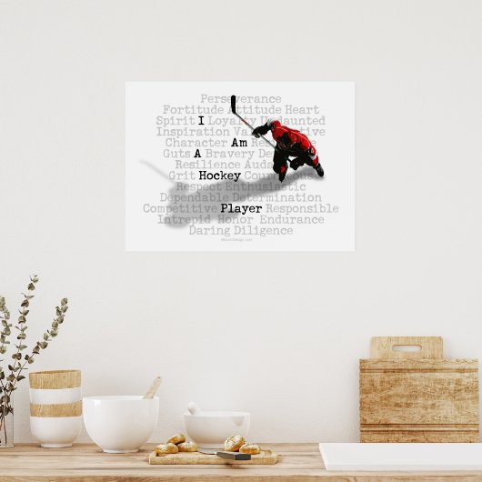 Ich bin Hockey Player Prints and Poster (Küche)
