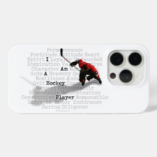 Ich bin Hockey-Spieler Case-Mate iPhone Hülle (Rückseite (Horizontal))