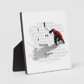 Ich bin Hockey-Spieler Fotoplatte (Vorderseite)