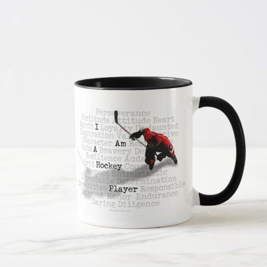 Ich bin Hockey-Spieler Tasse (Rechts)
