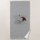 Ich bin Hockeyspieler Strandtuch (Vorderseite)