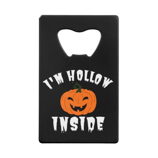 Ich bin Hollow Inside Pumkin Kürbislaterne Geldbeutel Flaschenöffner (Vorderseite)