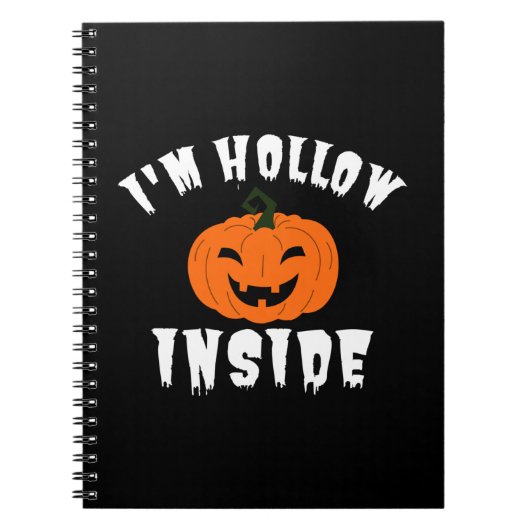 Ich bin Hollow Inside Pumkin Kürbislaterne Notizblock (Vorderseite)