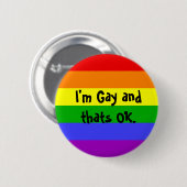 Ich bin homosexuell und der ist OKAY Button (Vorne & Hinten)