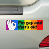 Ich bin HOMOSEXUELL UND DER IST OKAY --.png Autoaufkleber (Auf Auto)