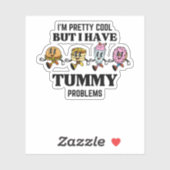 Ich bin hübsch cool, aber ich habe Tumorprobleme Aufkleber (Blatt)