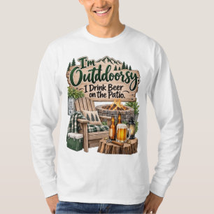 Ich bin humorvoll auf der Bier-Patio im Freien T-Shirt