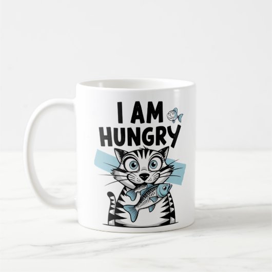 Ich bin Hungerkatze Kaffeetasse (Links)
