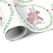 Ich bin, I " m spät, für ein sehr wichtiges Datum Geschenkpapier (Rolleneckpunkt)