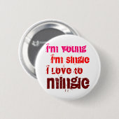 Ich bin ich bin Liebe des Single-I sich zu Button (Vorne & Hinten)