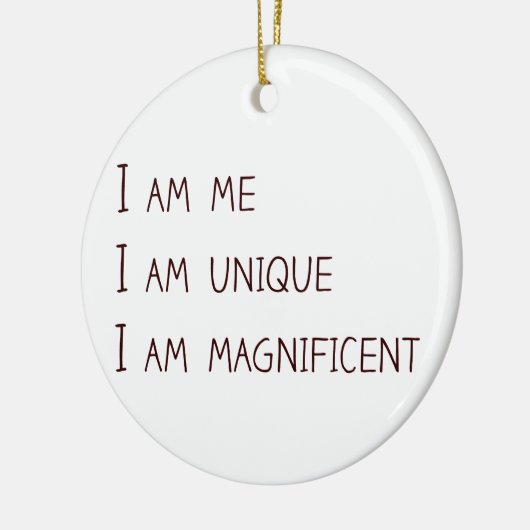 Ich bin ich, ich bin einzigartig, ich bin keramik ornament (Links)