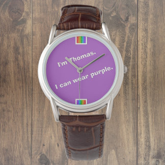 Ich bin, ich kann lila tragen armbanduhr