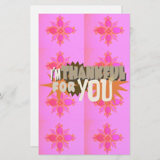 Ich bin Ihnen dankbar: Ein herzlicher Ausdruck Briefpapier (Vorne/Hinten)