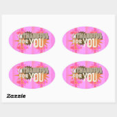 Ich bin Ihnen dankbar: Ein herzlicher Ausdruck Ovaler Aufkleber (Blatt)