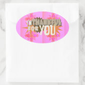 Ich bin Ihnen dankbar: Ein herzlicher Ausdruck Ovaler Aufkleber (Tasche)