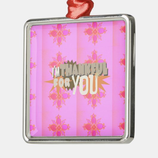 Ich bin Ihnen dankbar: Ein herzlicher Ausdruck Silbernes Ornament (Links)