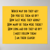 Ich bin ihr Anführer! Poster (Vorne)