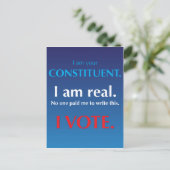 Ich bin Ihr Bestandteil. Ich bin wirklich. Ich Postkarte (Stehend Vorderseite)