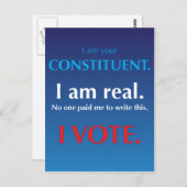 Ich bin Ihr Bestandteil. Ich bin wirklich. Ich Postkarte (Vorne/Hinten)