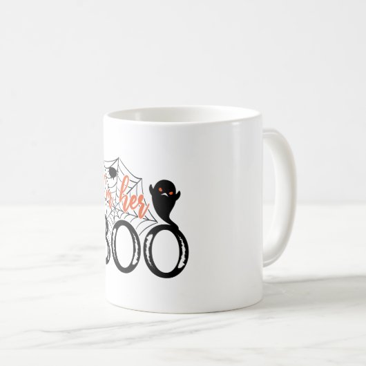 Ich bin ihr Boo Funny Cool Halloween-Geist Kaffeetasse (VorderseiteRechts)