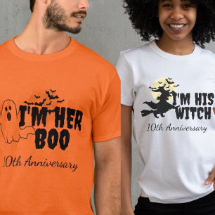 Ich bin ihr Boo, ich bin seine Hexe lustiges Hallo T-Shirt