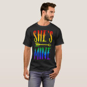 Ich bin ihr, dass sie meine Matching LGBT Pride Le T-Shirt (Vorne ganz)
