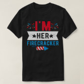 Ich bin ihr Firecracker Niedlich 4. Juli Matching  T-Shirt (Design vorne)