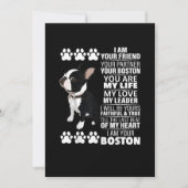Ich bin Ihr Freund Ihr Partner Ihr Boston Terrier Ankündigung (Vorderseite)