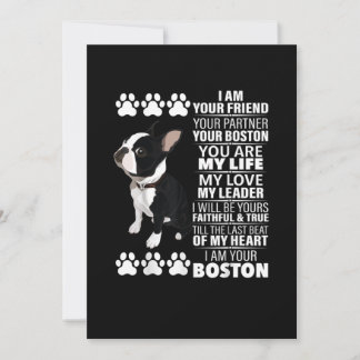 Ich bin Ihr Freund Ihr Partner Ihr Boston Terrier Ankündigung