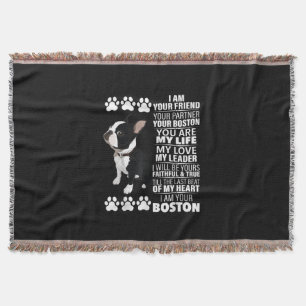 Ich bin Ihr Freund Ihr Partner Ihr Boston Terrier Decke