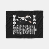 Ich bin Ihr Freund Ihr Partner Ihr Boston Terrier Fleecedecke (Vorderseite (Horizontal))