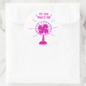 Ich bin Ihr größter Fan Runder Aufkleber (Tasche)