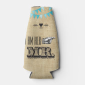 Ich bin ihr Herr Buntings in Aqua Flaschenkühler (Vorderseite)