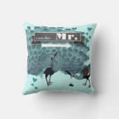 Ich bin ihr Herr Peacock Pillow Kissen (Rückseite)