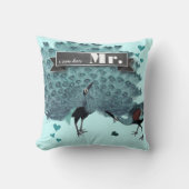 Ich bin ihr Herr Peacock Pillow Kissen (Vorderseite)