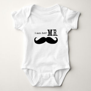 Ich bin ihr Herr Schnurrbart Hochzeitsgeschenke Baby Strampler
