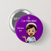 Ich bin Ihr Krankenpflegestandard, 2½ Zoll Round B Button (Vorne & Hinten)