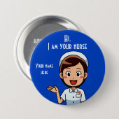 Ich bin Ihr Krankenwagen groß, 3 Zoll runder Knopf Button (Vorne & Hinten)